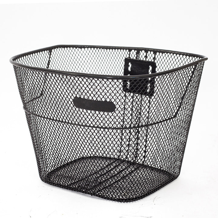 ventilated steel mesh bicycle front basket with quick-release bracket Bowlift