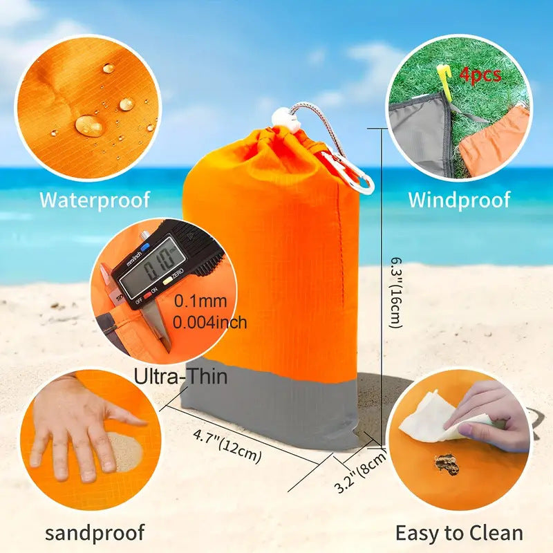 Unisex multifunctional picnic blanket with water-repellent surface Bowlift