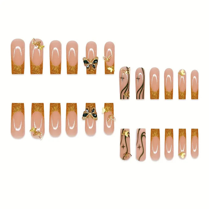 Decorative Butterfly Press-On Nail Art Bowlift