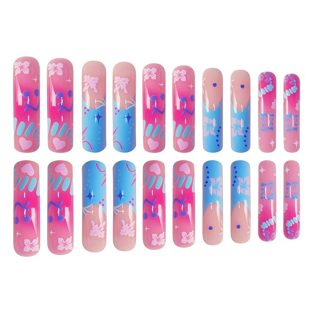 Artistic Long Acrylic Nail Enhancements Bowlift