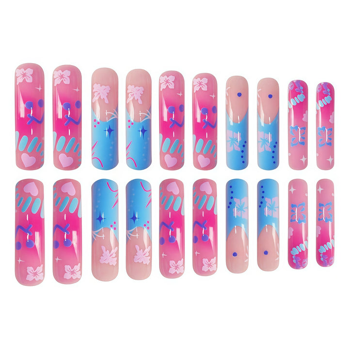 Artistic Long Acrylic Nail Enhancements Bowlift