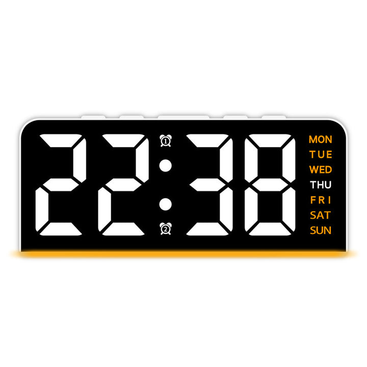 Digital alarm clock with large LED display and multifunctional display Bowlift