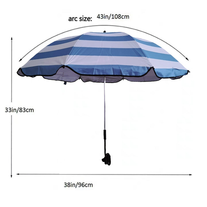 Women's Adjustable Beach Sunshade Umbrella with Ground Anchor Bowlift
