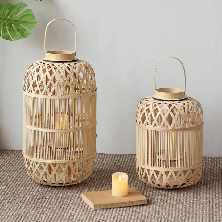 Stylish Rattan Lantern Bowlift