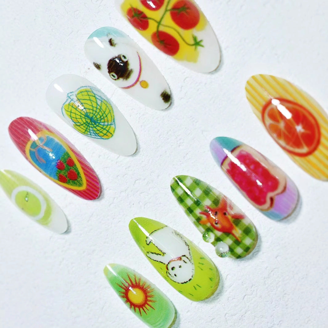 Artistic Themed Press-On Nail Set Bowlift