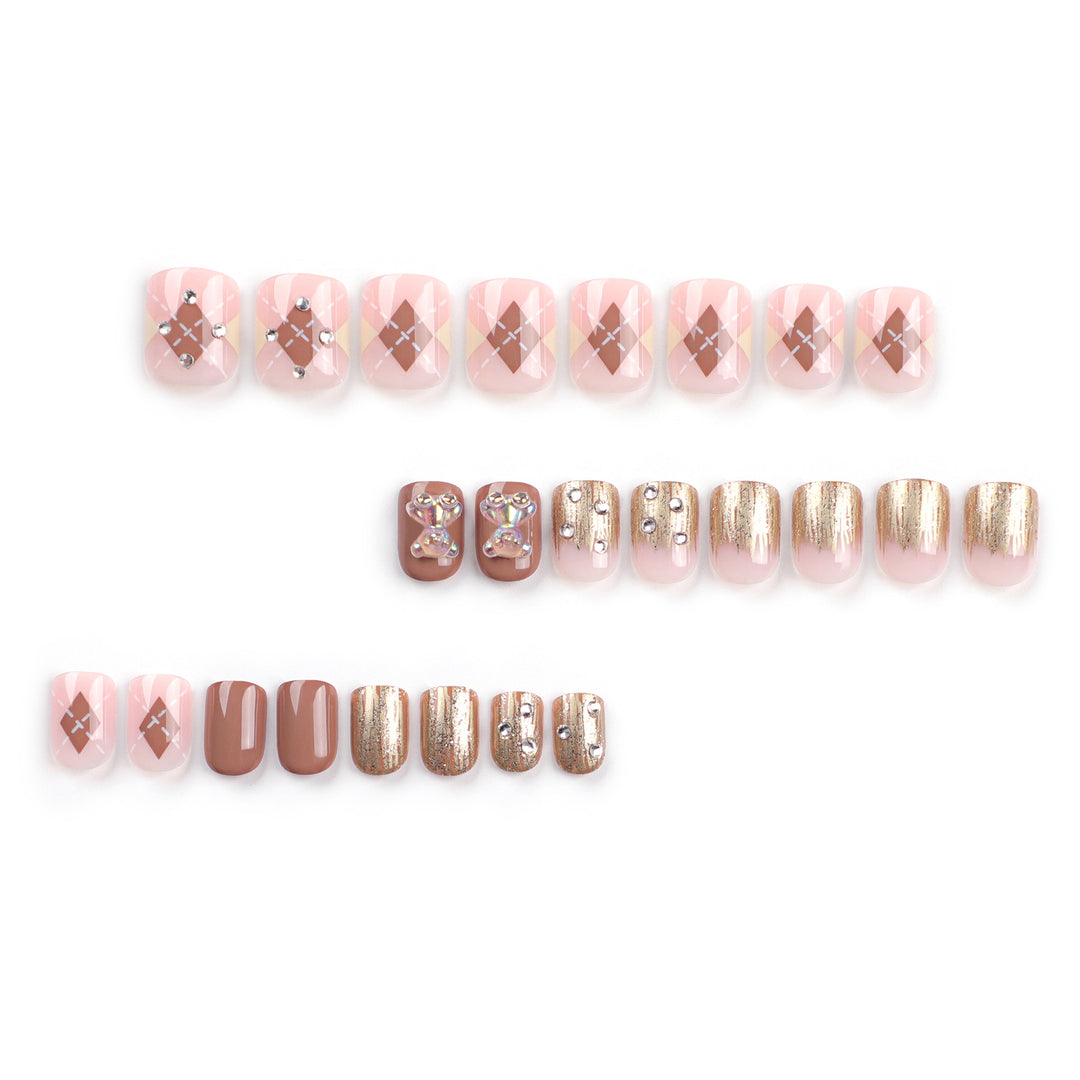 Artful nail art with elegant floral design and glitter accents Bowlift