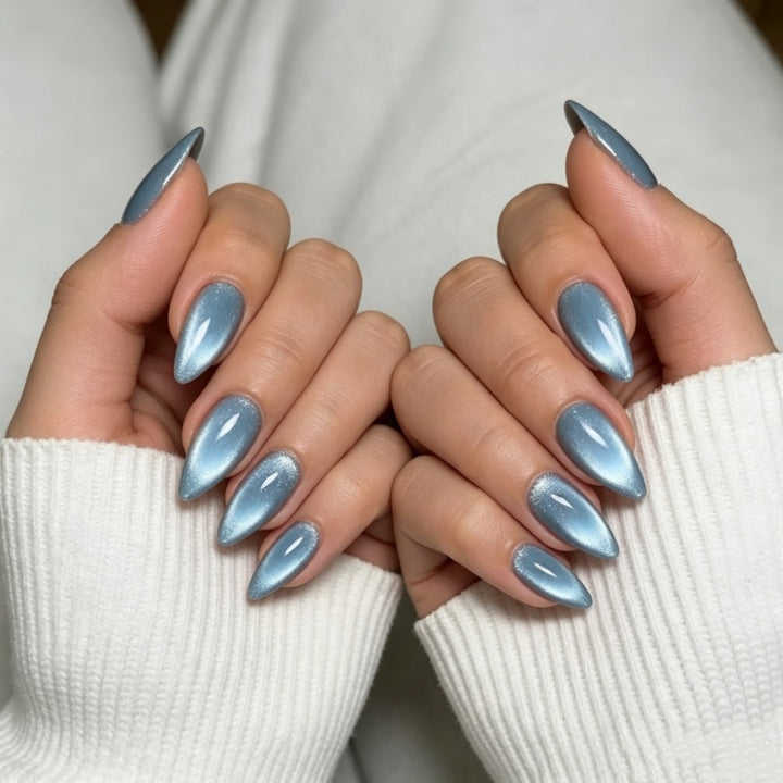 Stiletto Press-On Nail Set with Glossy Gradient Finish Bowlift