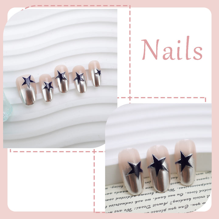 Art nail set with stylish star motifs Bowlift