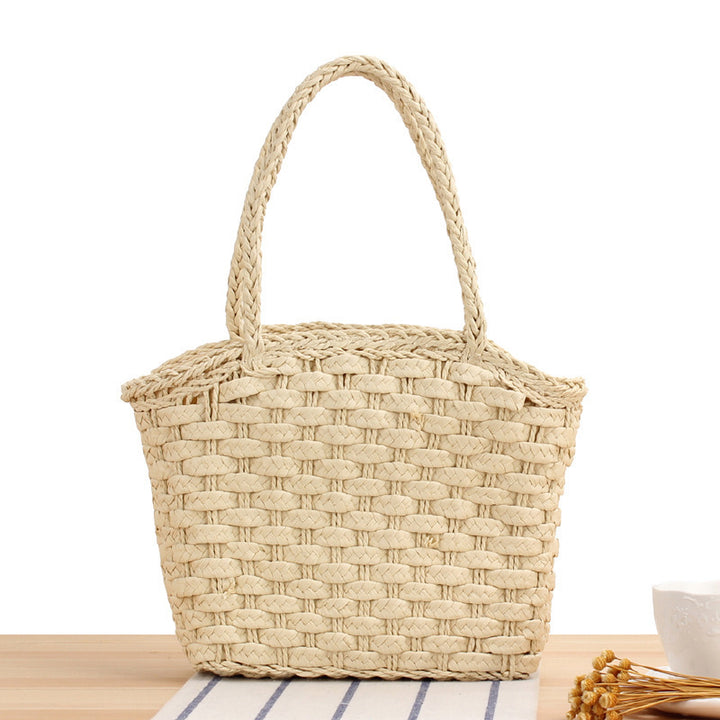 Robust basket bag with braided carrying straps Bowlift