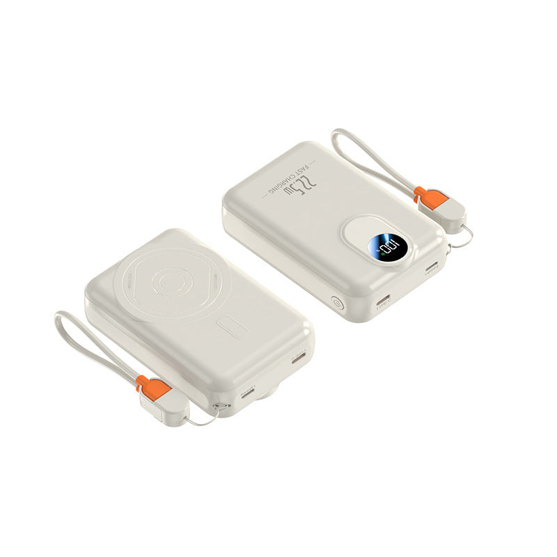 Portable power bank with integrated wireless charging function and digital display Bowlift
