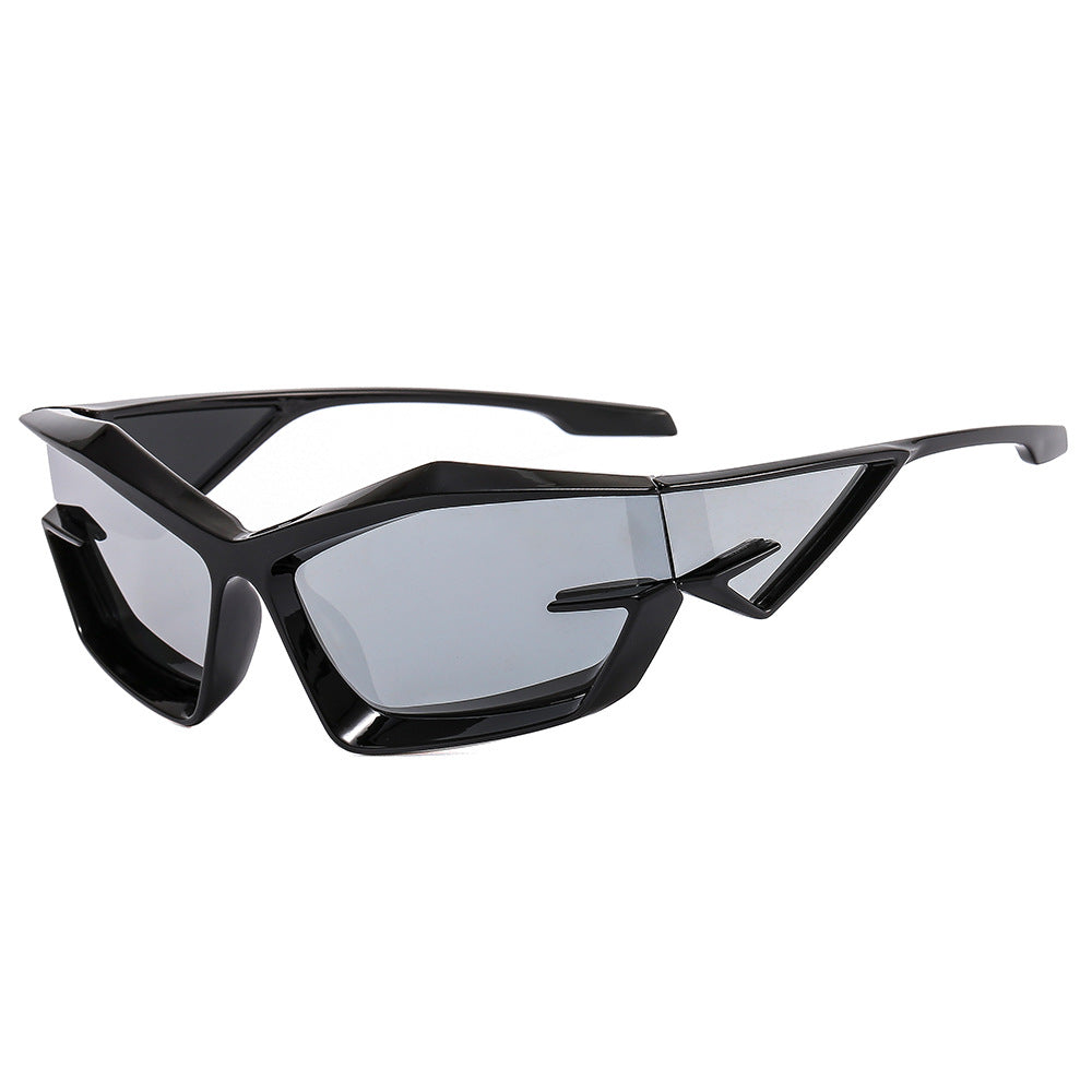 Women futuristic sunglasses with unique polygon design Bowlift