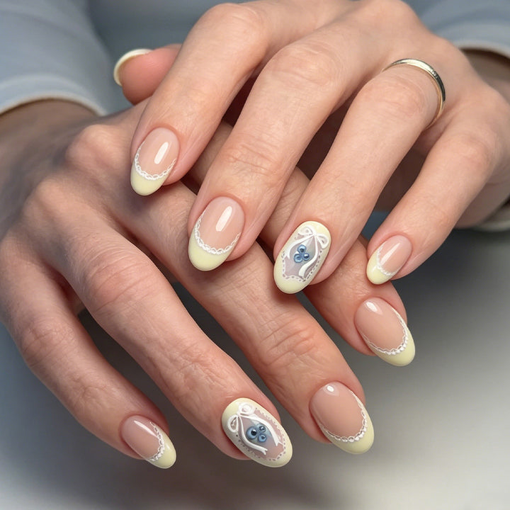 Elegant Press-On Nail Art Bowlift