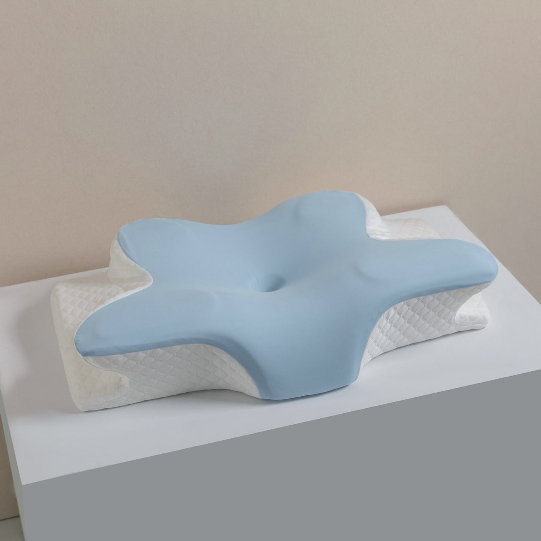 Ergonomic pillow with contoured design for optimal sleep Bowlift