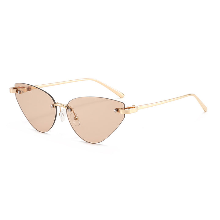 Women elegant Cat-Eye sunglasses with ultra-light metal frame Bowlift