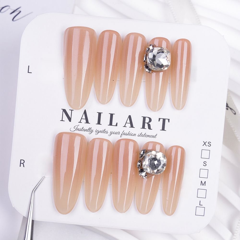 Artistic Press-On Nail Set with Cute Character Designs Bowlift