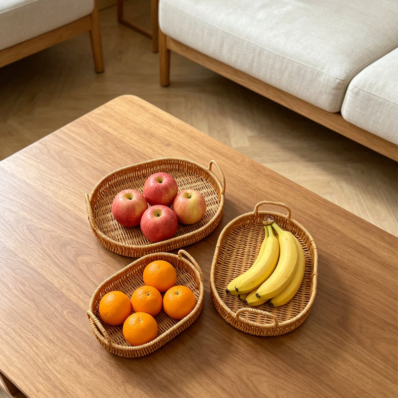 Natural Woven Serving Tray Bowlift