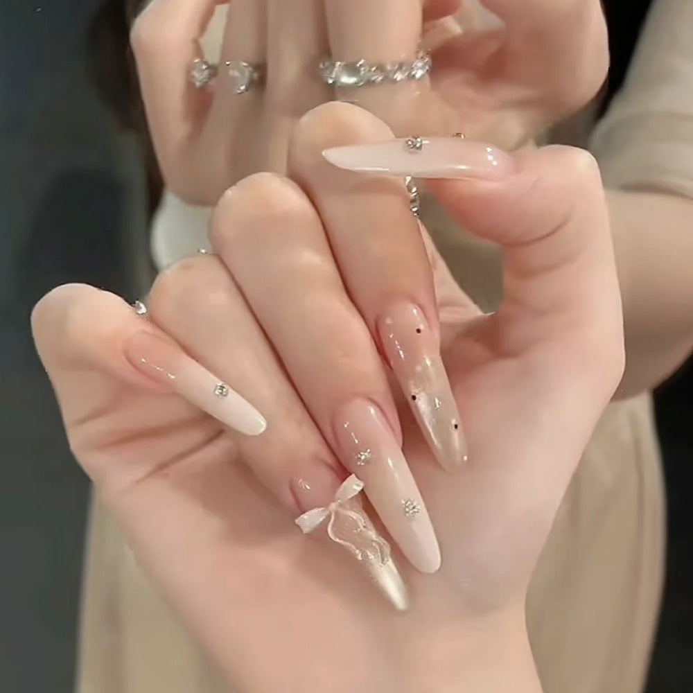 Glossy Ombre Press-On Nail Extensions Bowlift