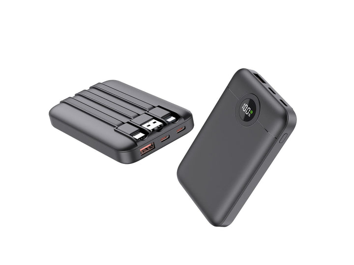 Portable power bank with intelligent cable management and LED charging status display Bowlift