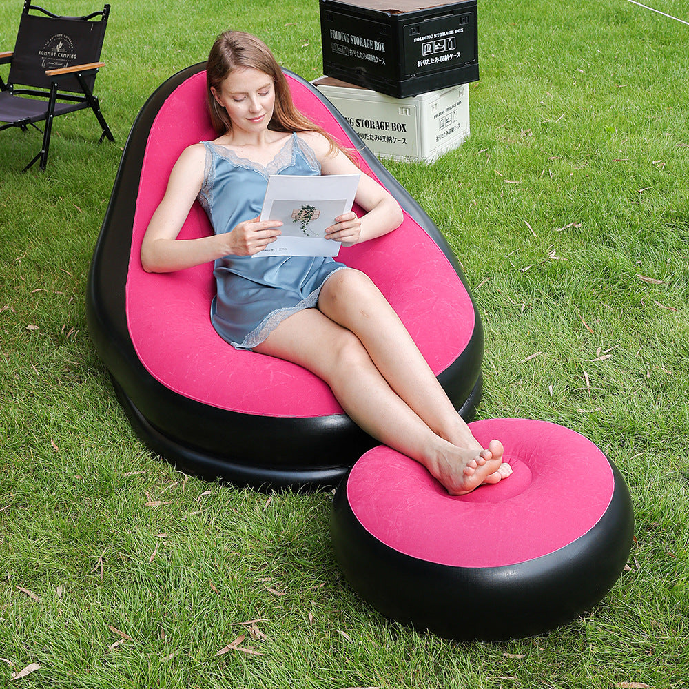 Women Inflatable Relax Lounger with Ergonomic Footrest Bowlift