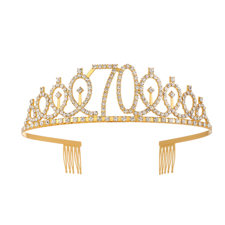 Women's Crystal-Embellished Tiara with Elegant Design Bowlift