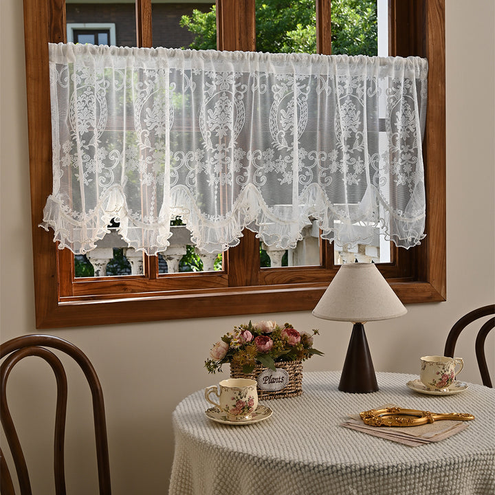 Elegant Sheer Lace Window Curtain