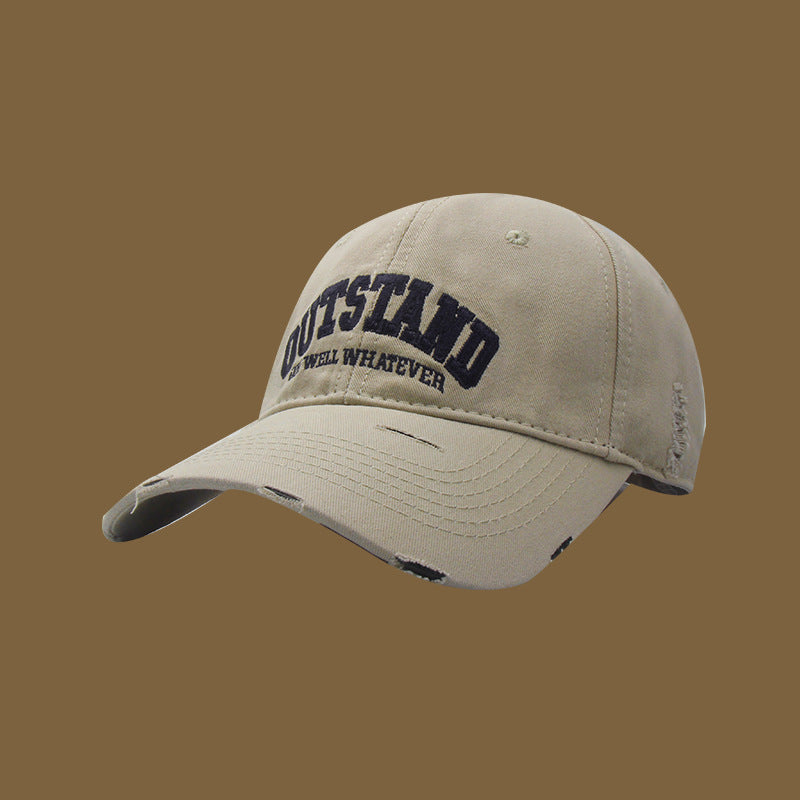 Unisex Distressed Casual Cap Bowlift