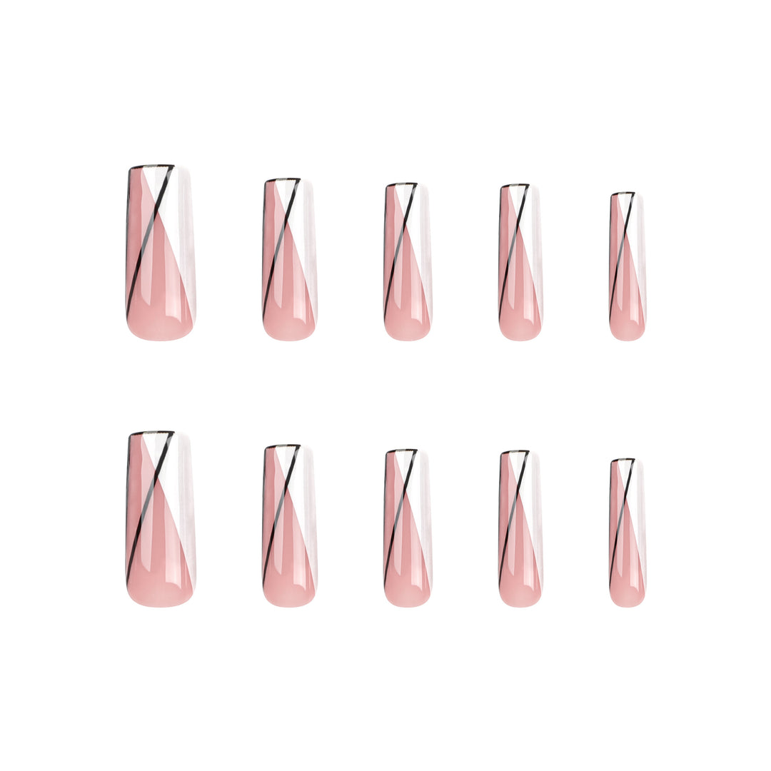 Artful Nail Extensions in Geometric Style Bowlift