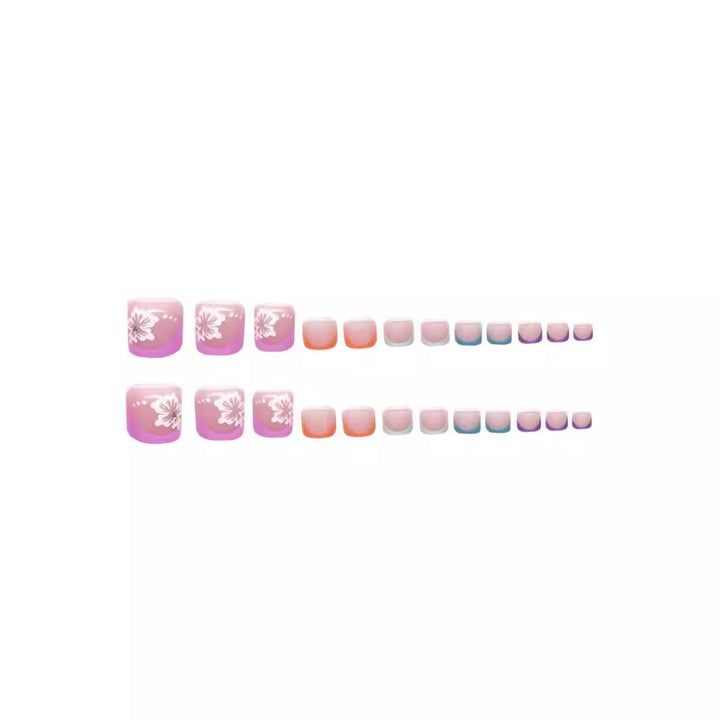 Premium Floral Acrylic Nail Extensions Bowlift
