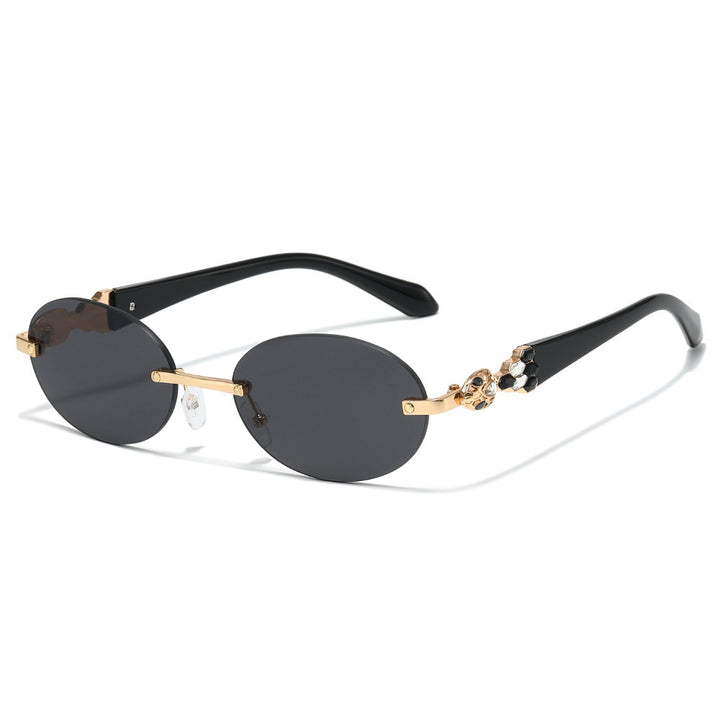 Fashion-Forward Decorative Oval Sunglasses Bowlift