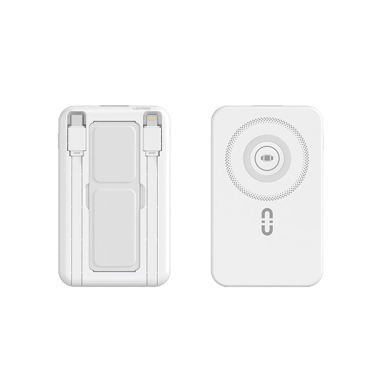 Multifunctional portable charger with wireless and integrated fast charging function Bowlift