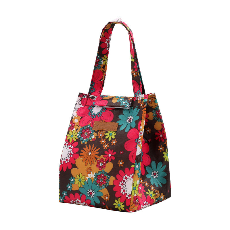 Floral Print Insulated Lunch Tote Bowlift