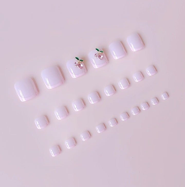 Artificial nail set with playful and stylish 3D decorations Bowlift