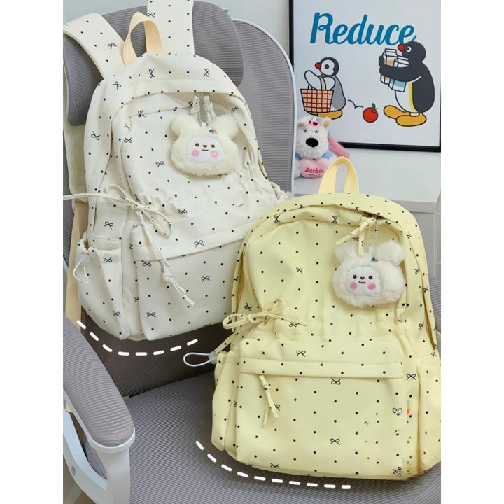 Stylish Polka Dot Casual Backpack Bowlift