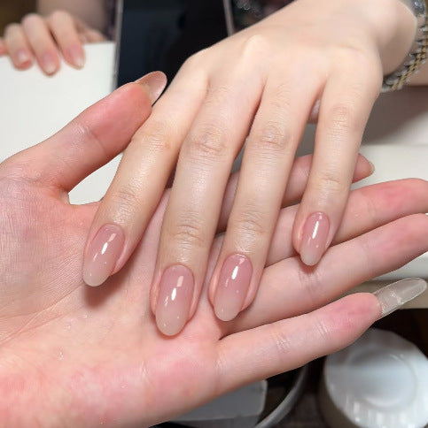 Glossy Almond-Shaped Press-On Nails Bowlift