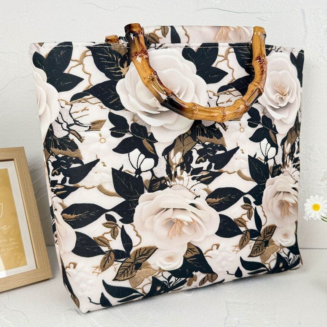 Beach bag with bamboo handles Bowlift
