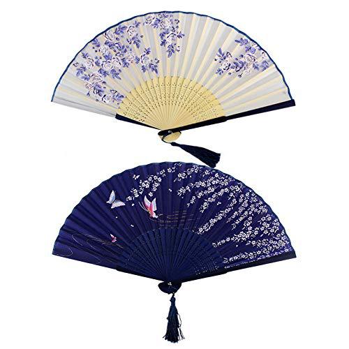 Women Elegant handcrafted fan with floral motifs Bowlift