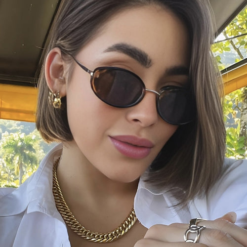 Ladies fashionable sunglasses in elegant oval design Bowlift