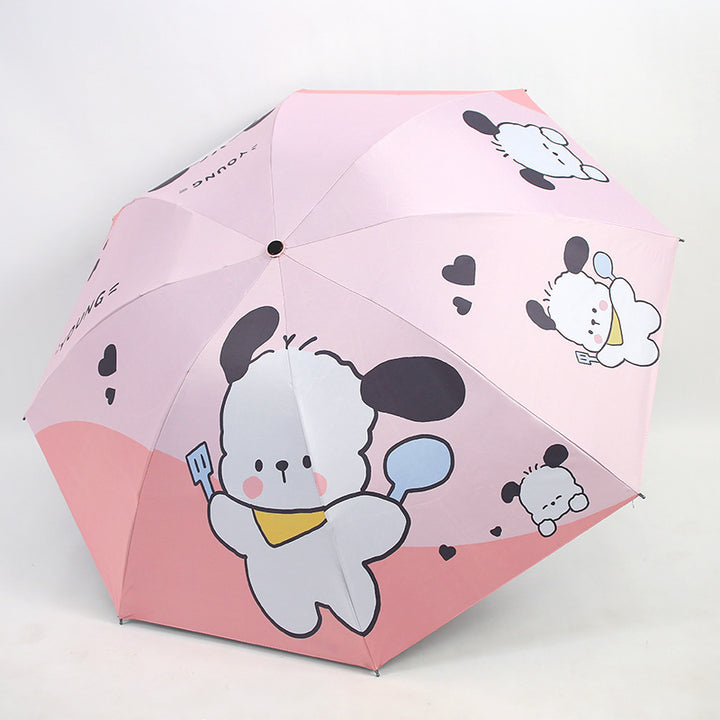 Women's Folding Kid's Umbrella with Cute Animal Designs Bowlift