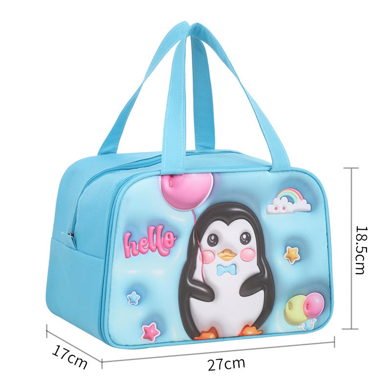 Insulated Lunch Bag with Fun Penguin Design