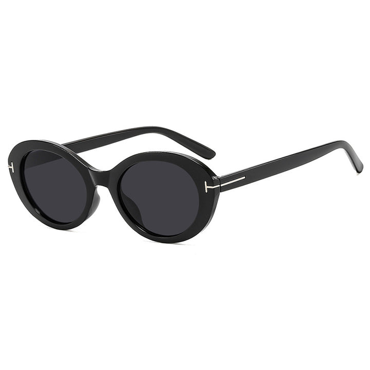 Ladies fashionable sunglasses with innovative oval frame and UV protection Bowlift