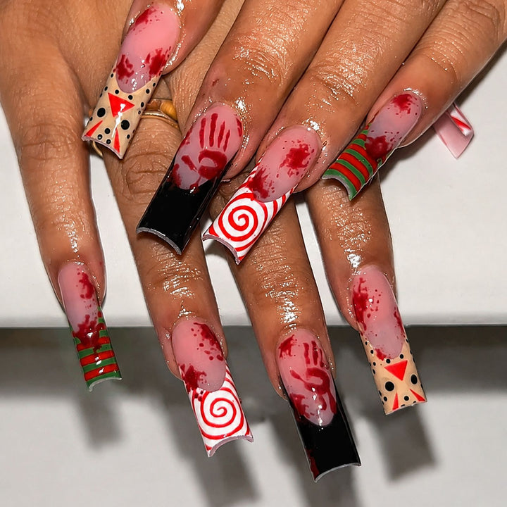 Creative nail art set with creepy Halloween design Bowlift