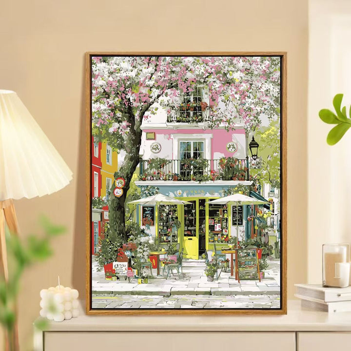 Charming Springtime Market Landscape Wall Art Bowlift