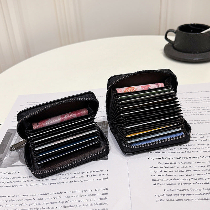 Compact Textured Zip Wallet