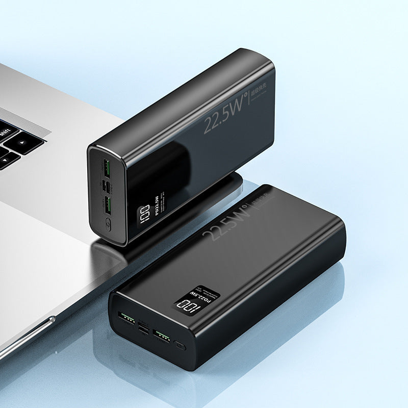 Portable Multi-Slot Power Bank with Digital Charging Status Indicator Bowlift