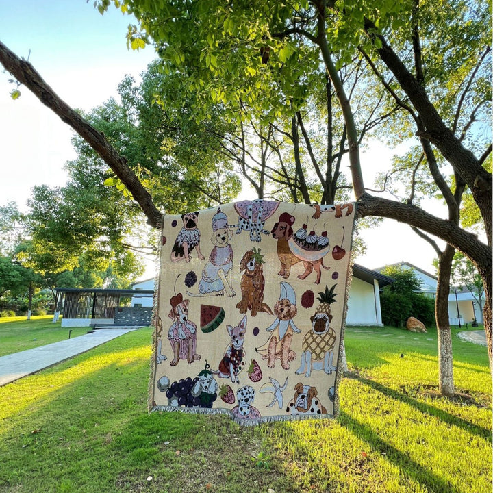 Decorative Pet-Themed Throw Blanket