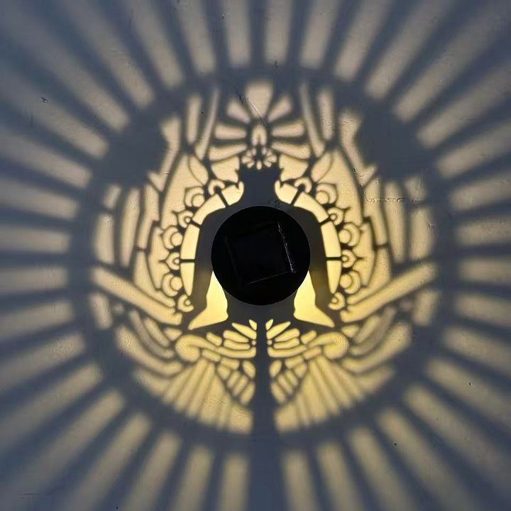 Decorative Solar RGB Mandala Projection Wall And Stake Garden Light Bowlift
