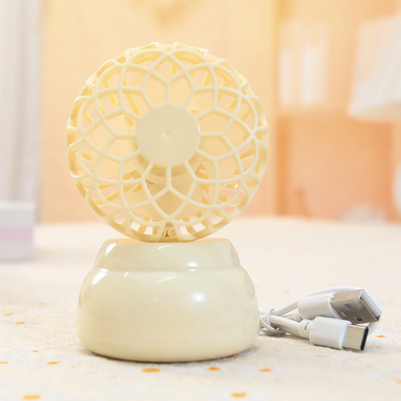 Women Portable USB Mini Fan in Stylish Plant Design Bowlift