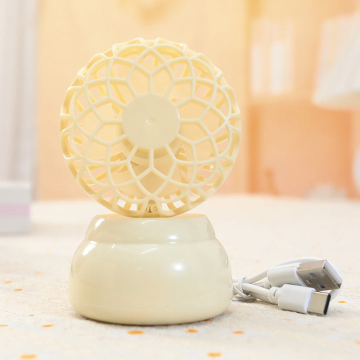 Women Portable USB Mini Fan in Stylish Plant Design Bowlift