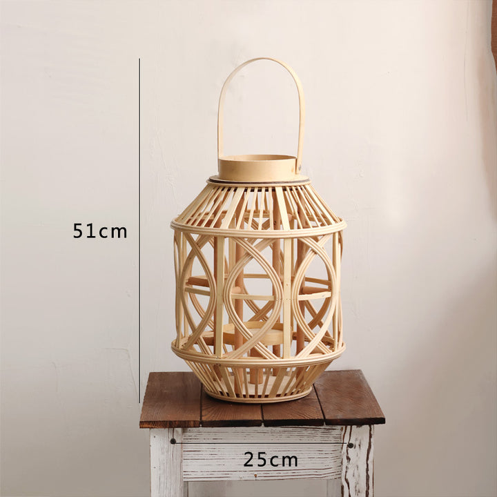 Handcrafted lantern made of rattan Bowlift