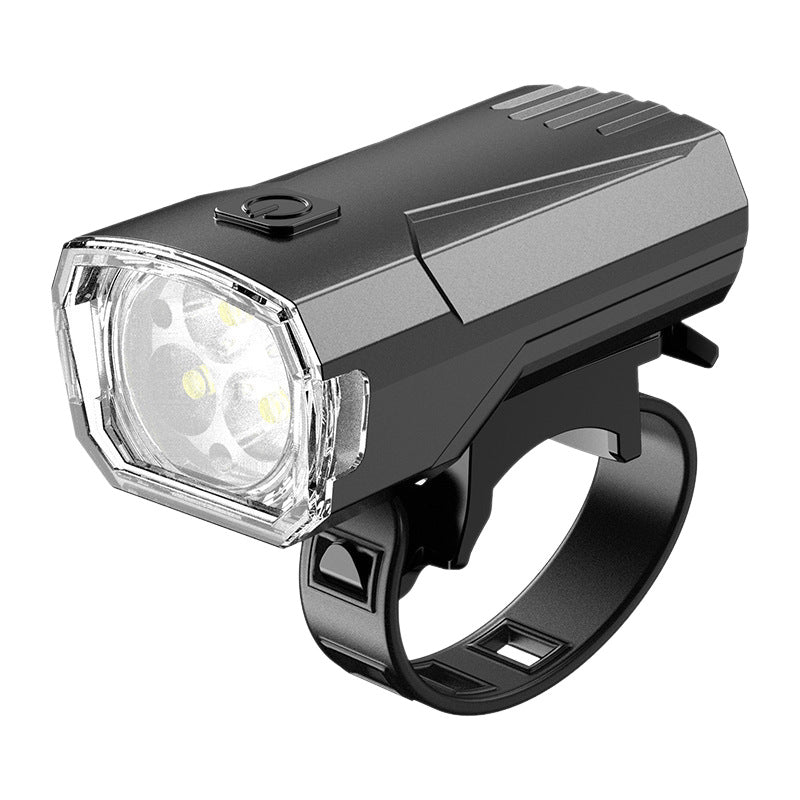 Rechargeable USB Bicycle Front Light with Triple-LED High-Intensity Waterproof Mount Bowlift